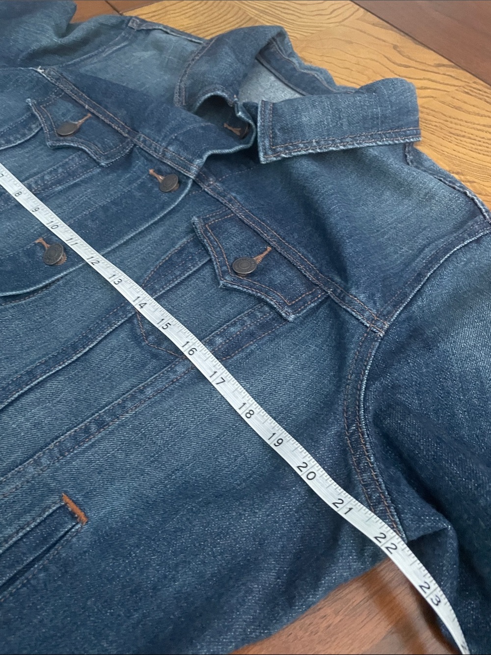 Old Navy Blue Denim Trucker Jacket M70 - Picture 7 of 10
